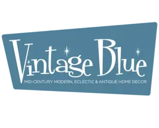 Logo for Vintage Blue - a sponsor of Hickory's Style Social fashion show.
